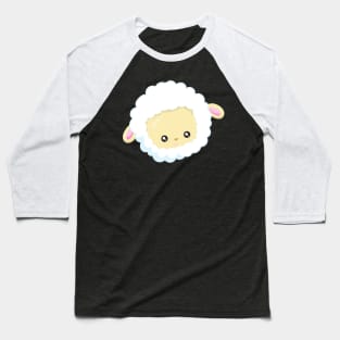 Cute Sheep, Little Sheep, Baby Sheep, White Sheep Baseball T-Shirt